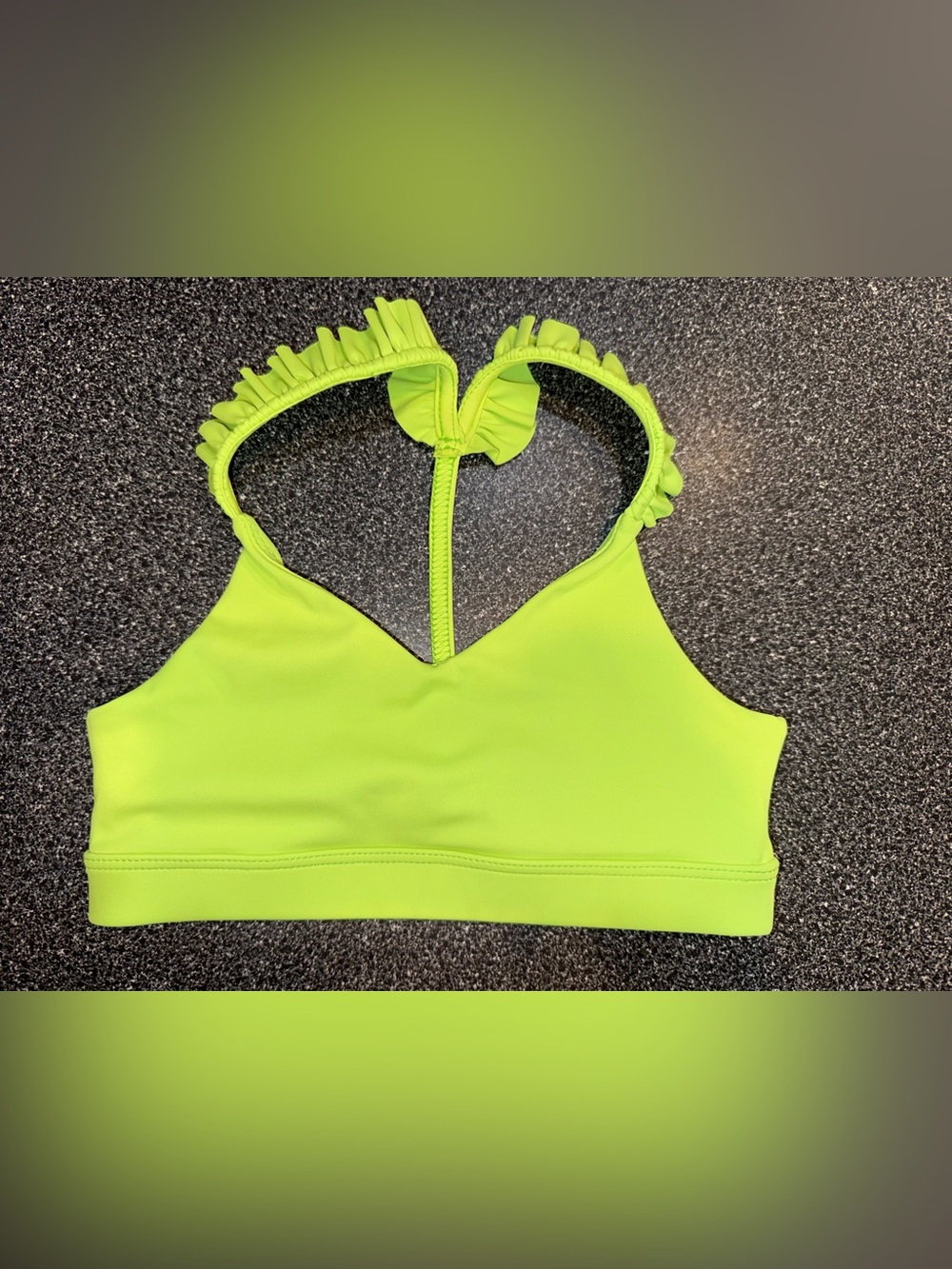 Tiger Friday Dance Bra Top Neon Green Size: Child X-Large